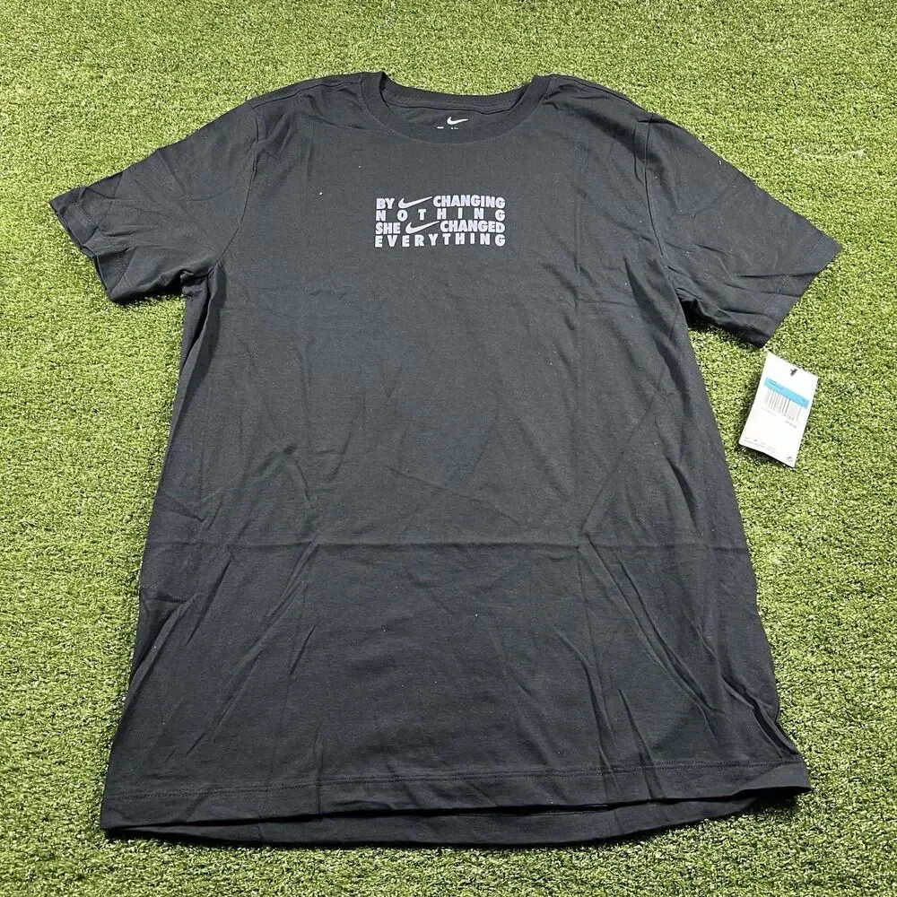 Nike Serena Williams Shirt Men’s M Black Inspirational Tennis Quote Tee